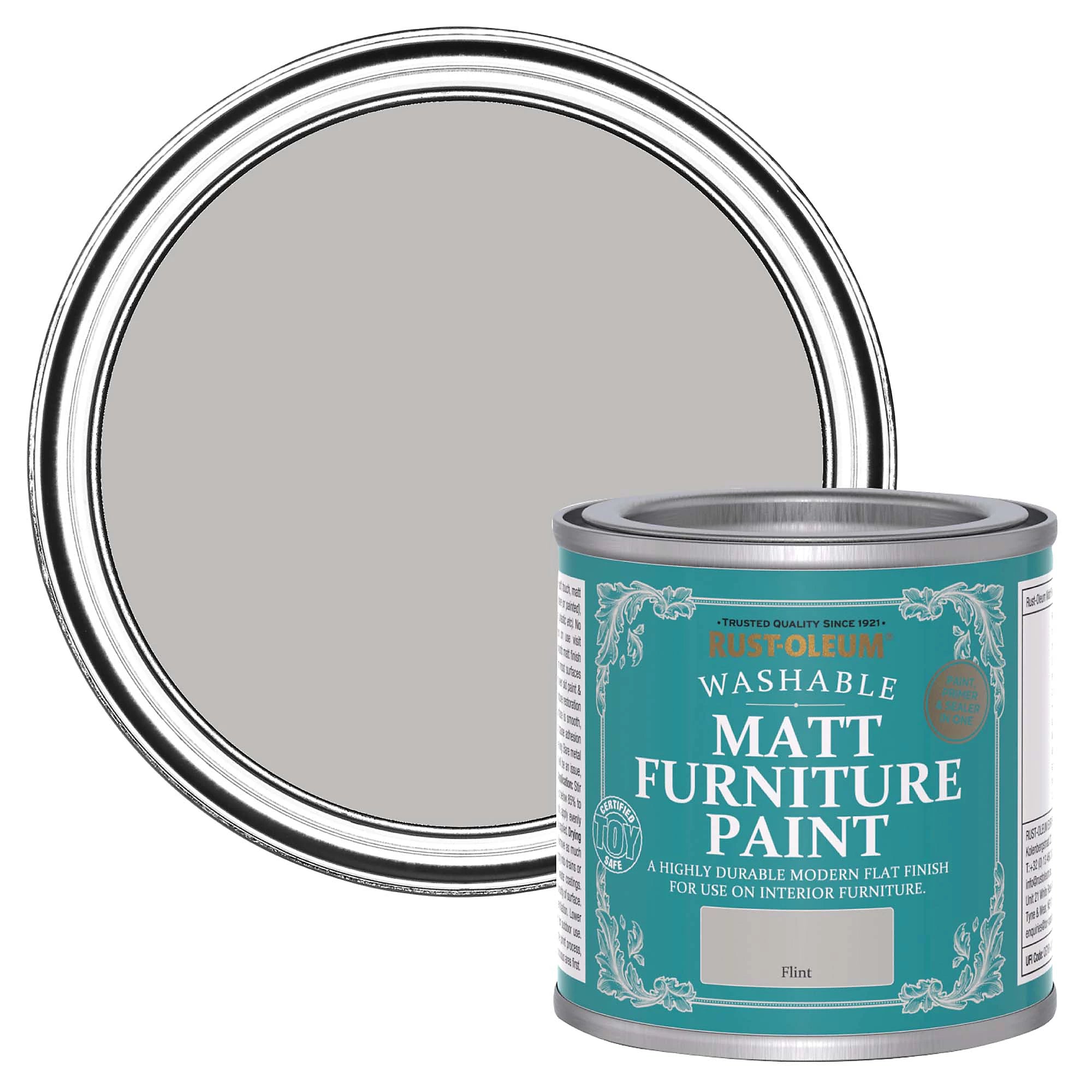 Rust-Oleum Flint Matt Furniture paint, 125ml 1285