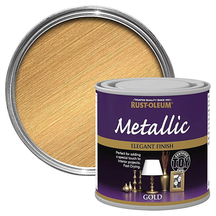 Rust-Oleum Gold effect Multi-surface Special effect paint, 250ml-0410