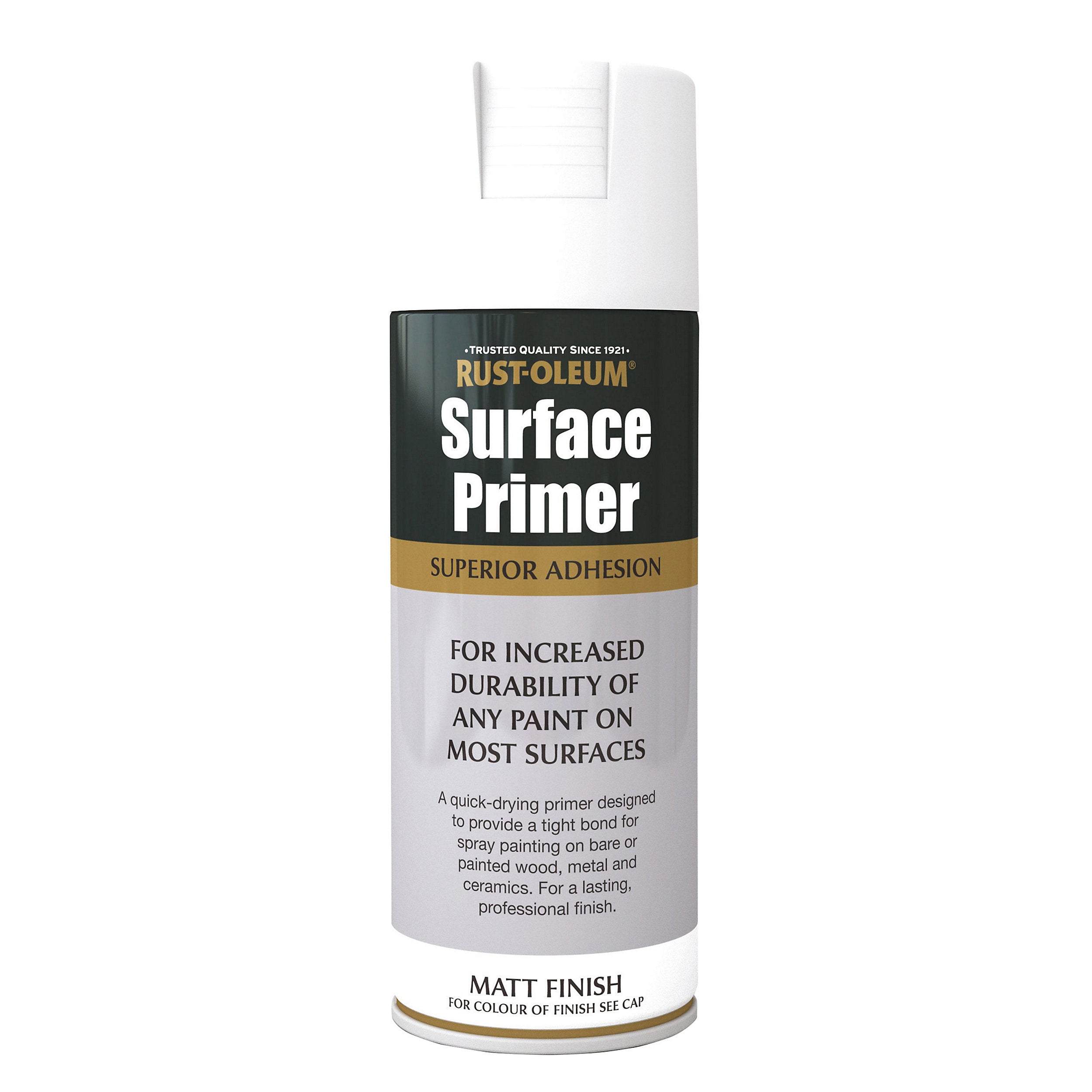 Rust-Oleum Surface primer White Matt Multi-surface Primer Spray paint, 400ml 0466