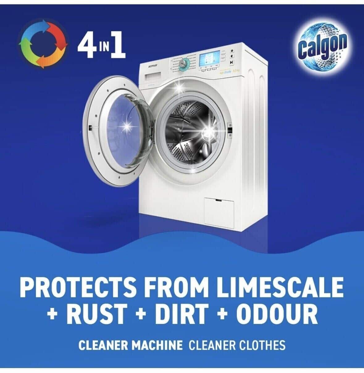 Calgon 4-in-1 Washing Machine Limescale & Water Softener 74 Powerball Tablets-4358