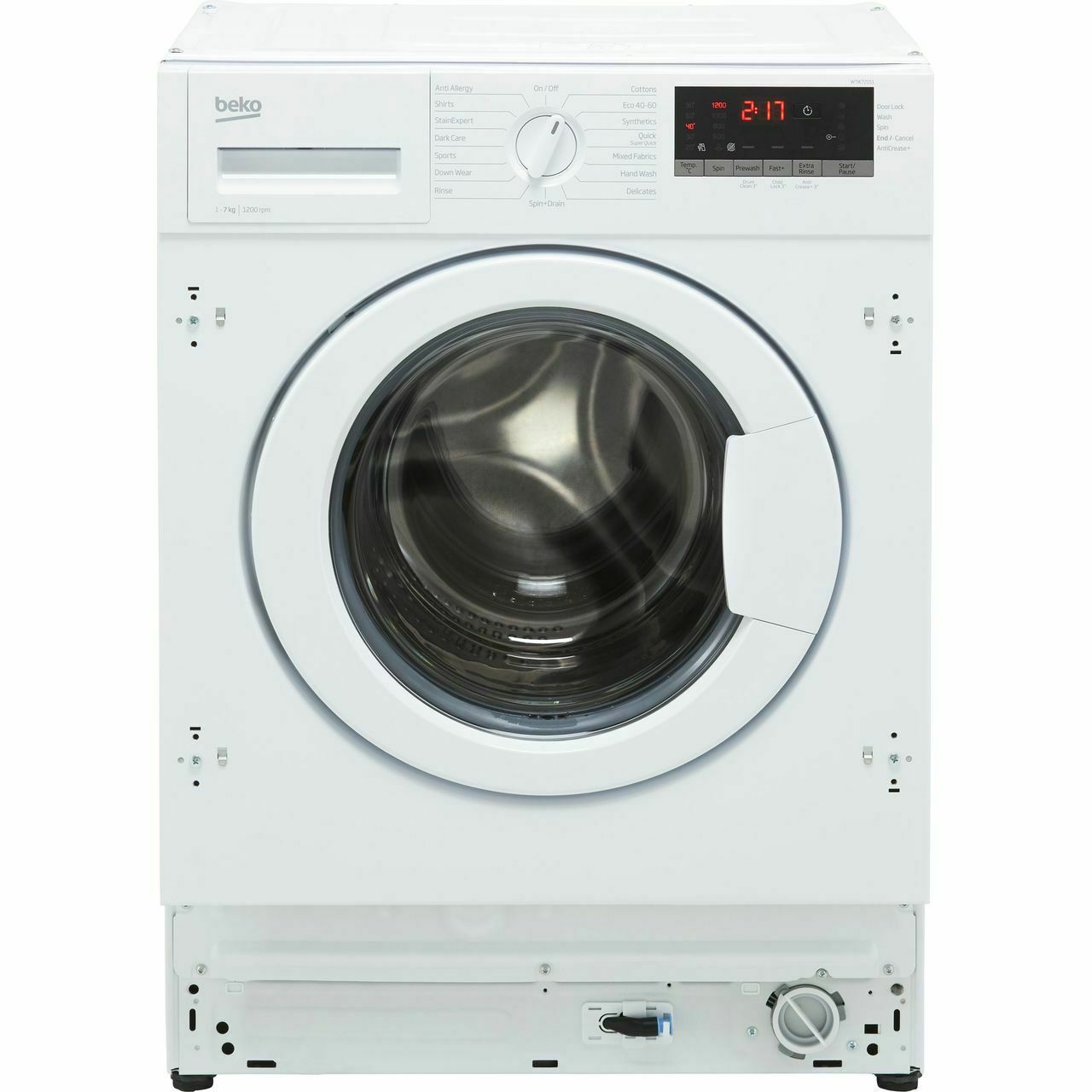 Beko WTIK72151 7Kg Washing Machine 1200 RPM C Rated White 1200 RPM 5757