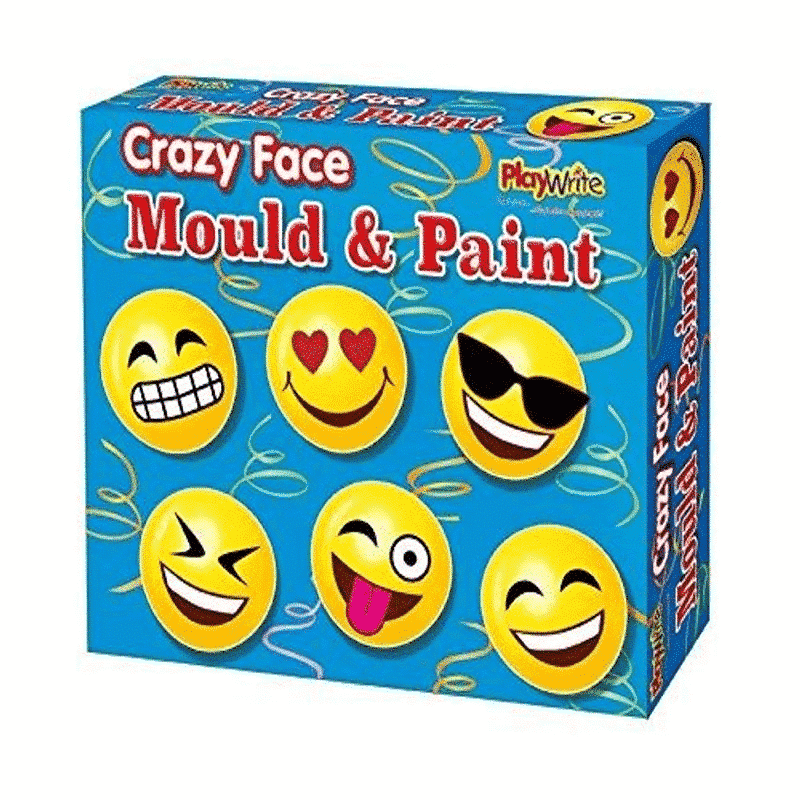 Carousel Toys Make Your Own Crazy Emoji Faces Mould And Paint Fridge Magnet Craft Activity Set For Children- 1343
