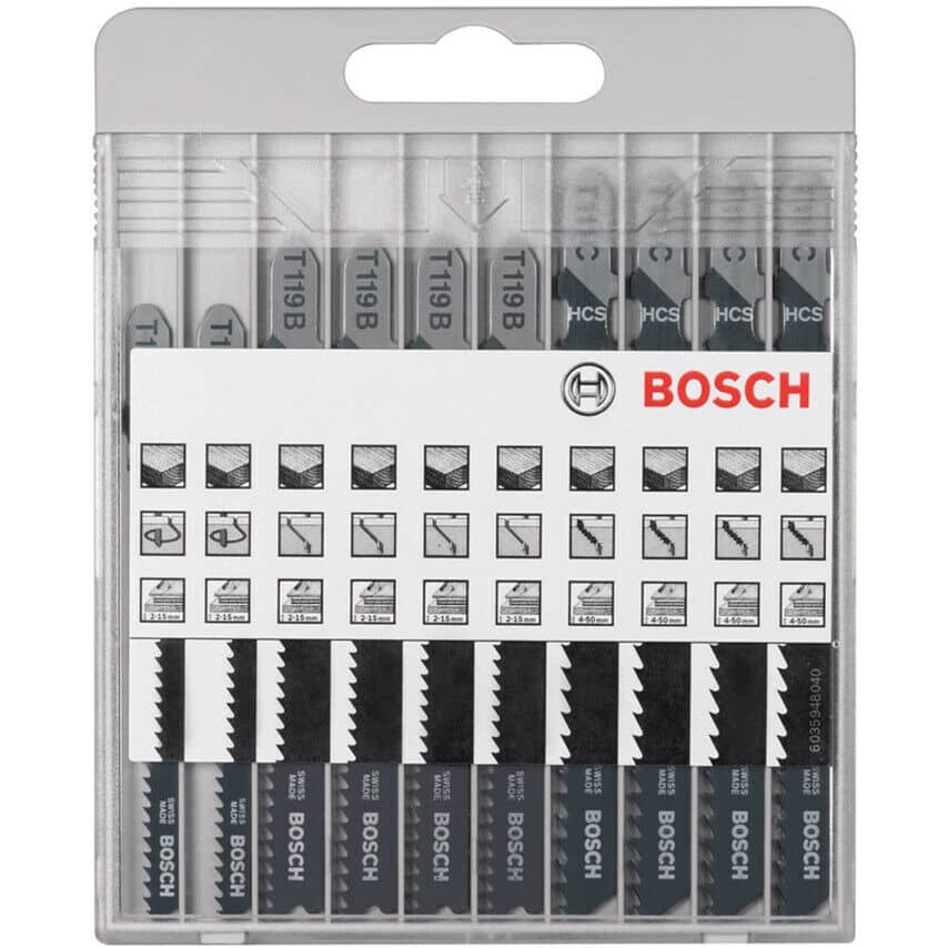Bosch 2607010629 X-Pro Line Wood Jigsaw Blade Set - Pack of 10 9353