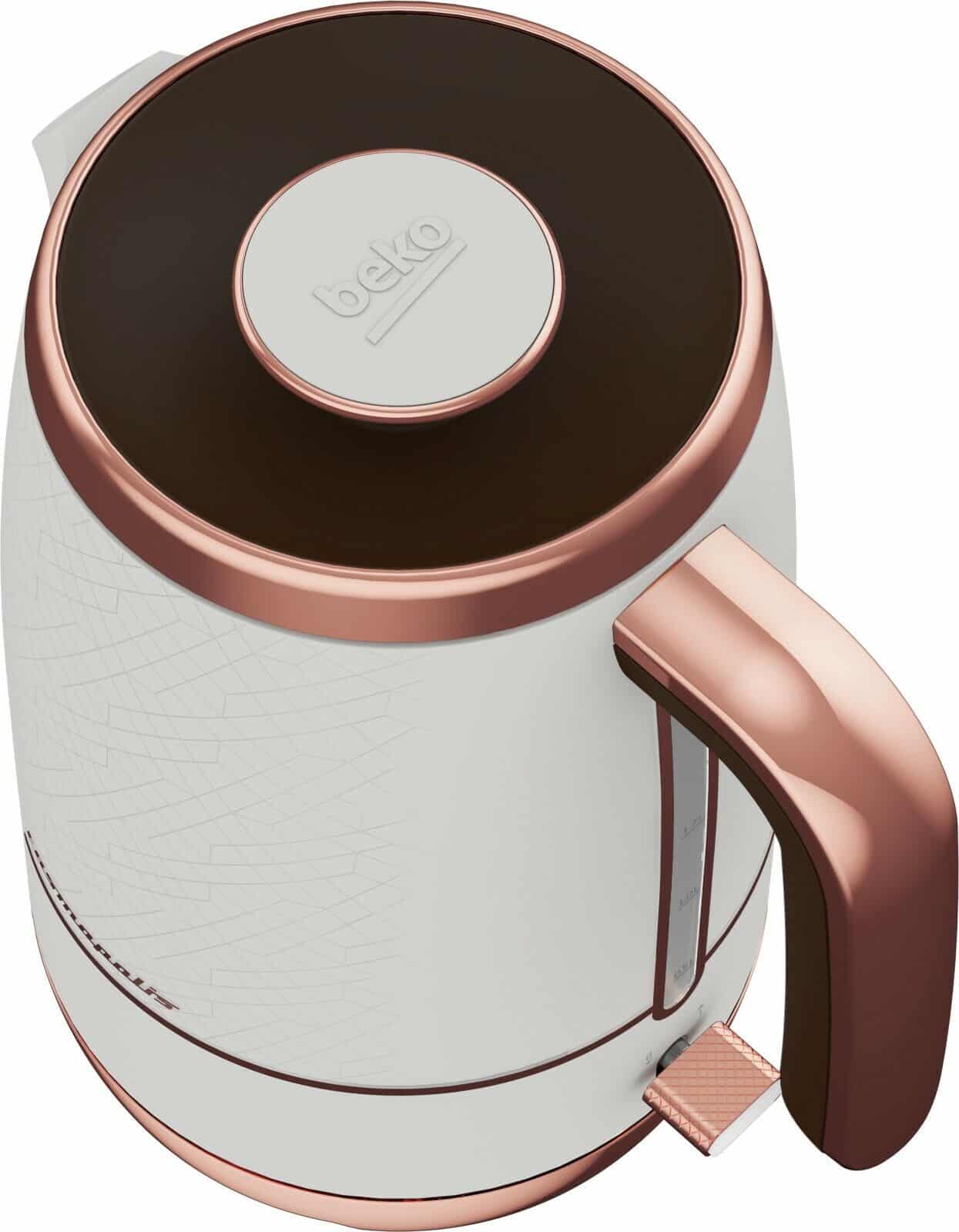 BEKO COSMOPOLIS 1.7L 3000W KETTLE WHITE AND ROSE GOLD-4391