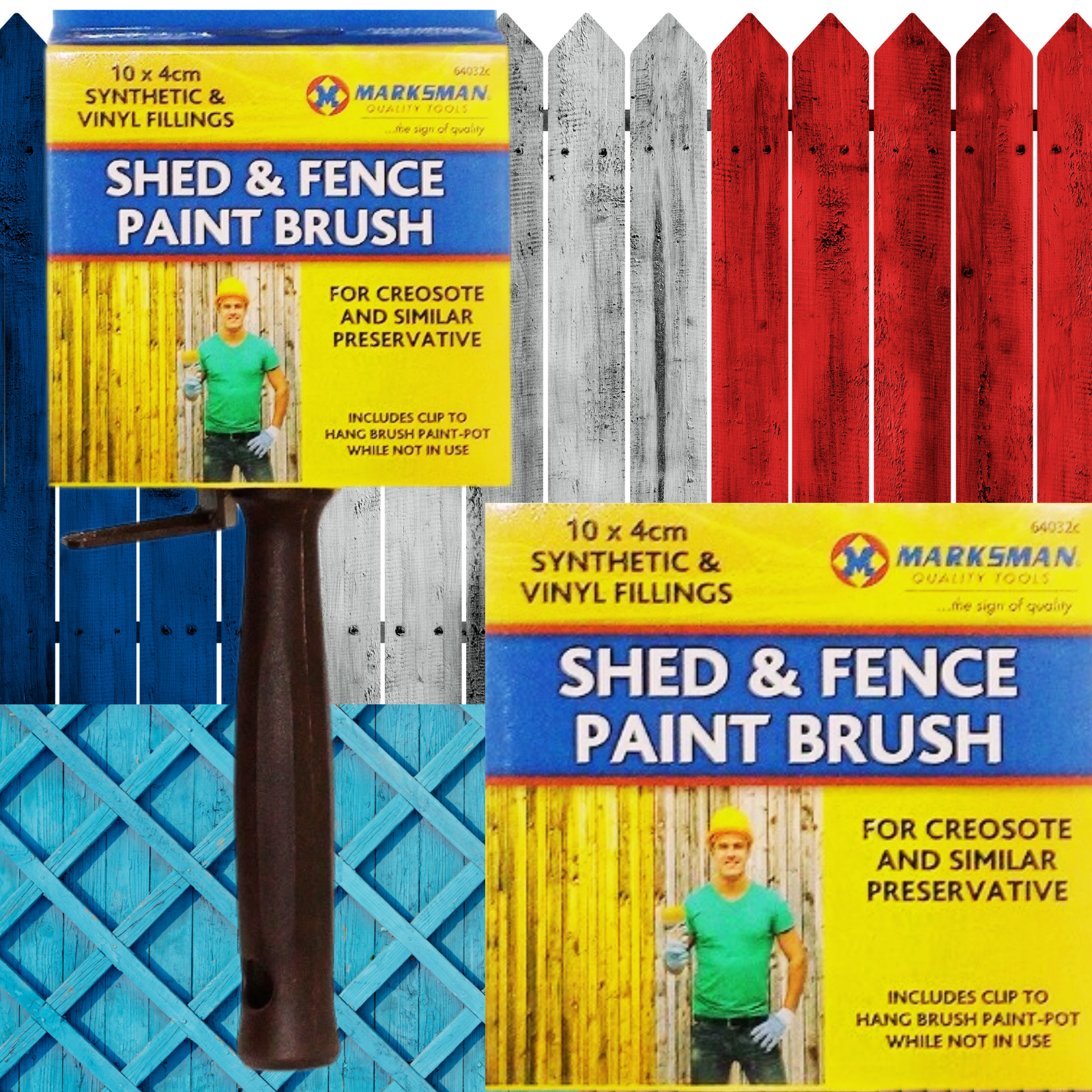 Shed and Fence Paint Brush - Decorating and Painting Brush for timber care work-0327