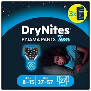 Huggies DryNites, Boys’ Pyjama Pants, Sizes 8-15 Years (27 Pants) 6987