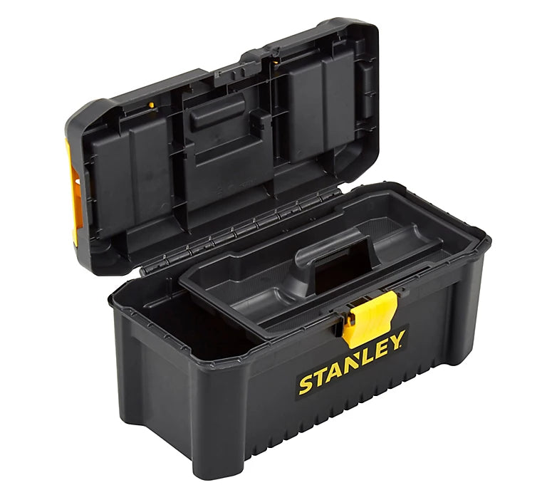 Stanley Polypropylene (PP) 3 compartment Toolbox (L)406mm (H)195mm-5170