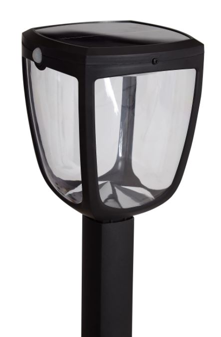 Blooma Seldovia Matt Black Solar-powered LED Outdoor Post light Cosmetic 5152
