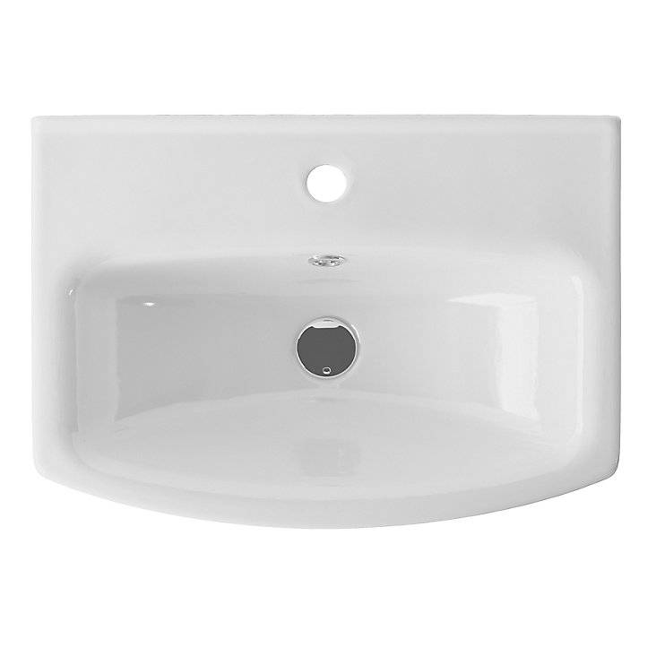 Veleka Gloss White Vanity unit & basin set (W)550mm (H)900mm 5385