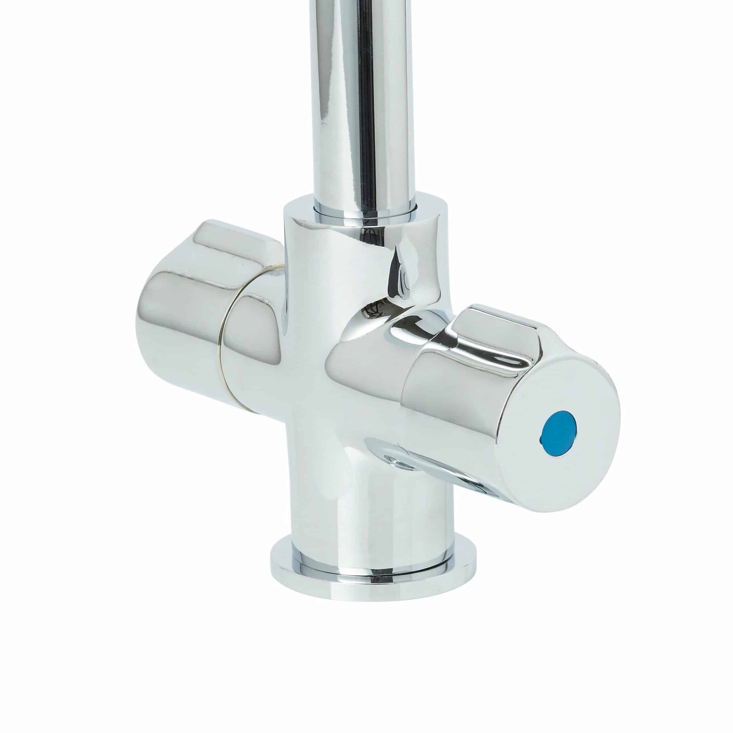 Wain Chrome effect Kitchen Twin lever Tap 0624