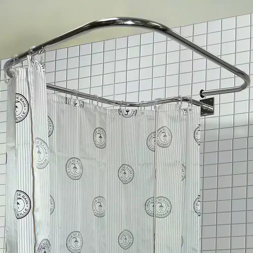 Watsons Loop Square Stainless Steel Rectangular Shower Rail And Curtain Rings-6696