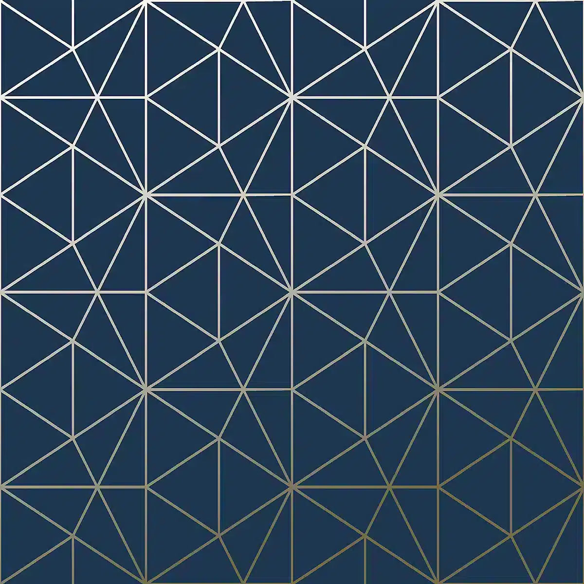 World of Wallpaper Metro Prism Geometric Wallpaper Navy/Gold (A361.AG-BUR)-1016