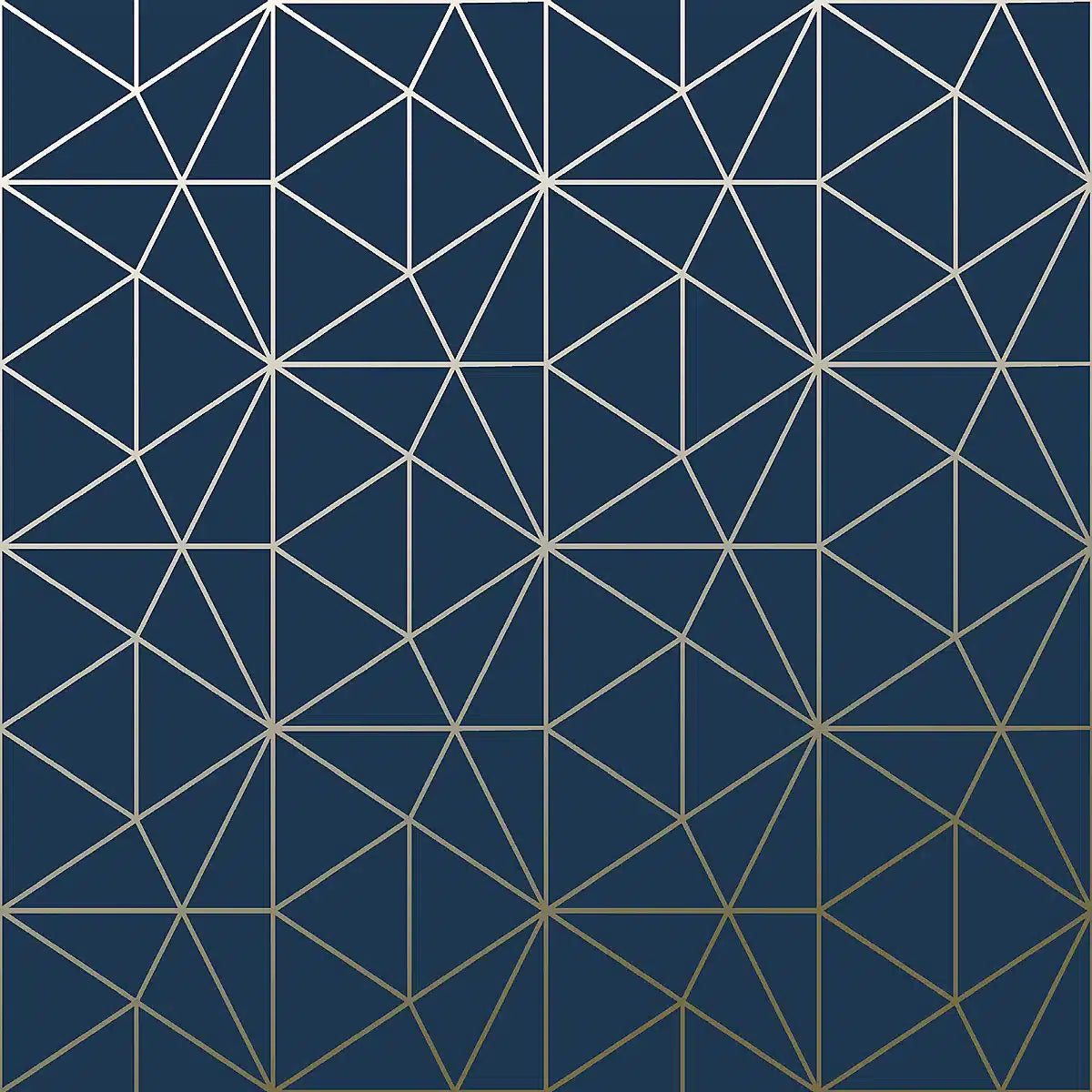 World of Wallpaper Metro Prism Geometric Wallpaper Navy/Gold (A361.AG-BUR)-1016