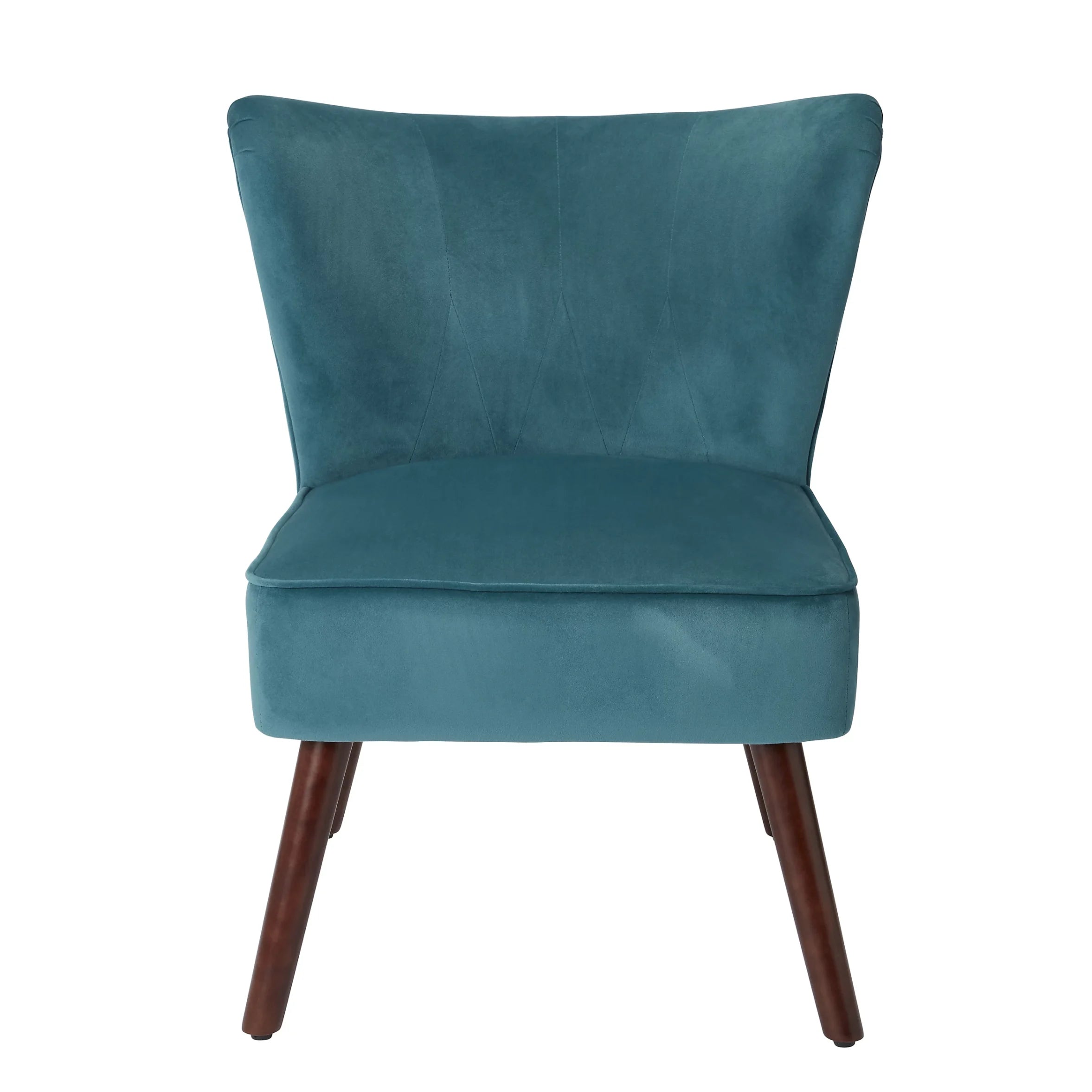 Zorita Teal Velvet effect Occasional chair (H)830mm (W)650mm (D)715mm -0891